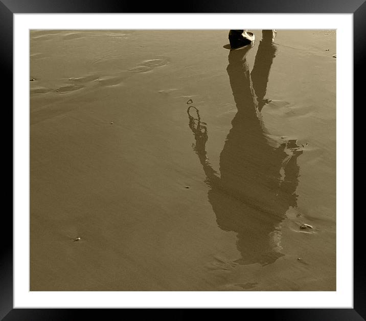 Shadow on Sand Framed Mounted Print by Tim O'Brien