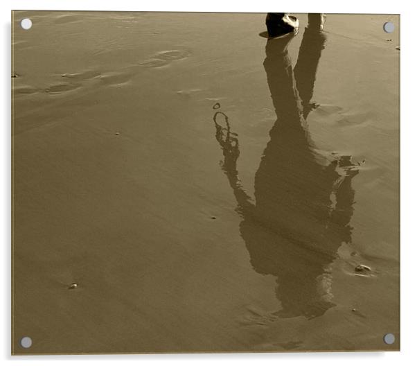 Shadow on Sand Acrylic by Tim O'Brien