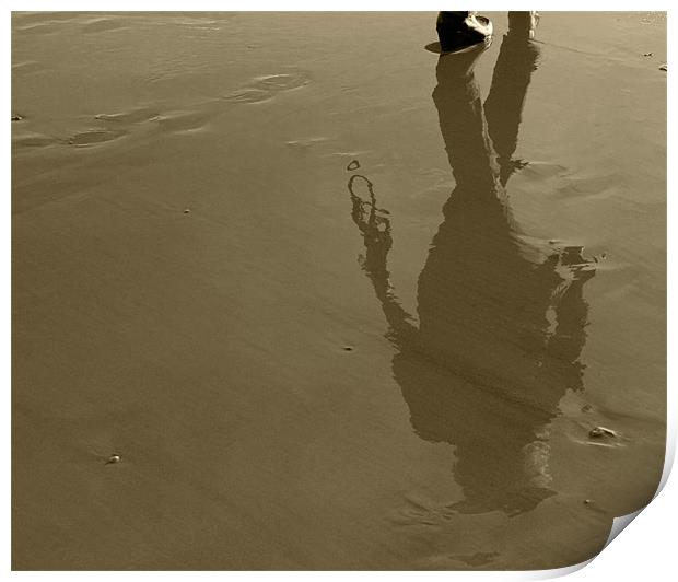 Shadow on Sand Print by Tim O'Brien
