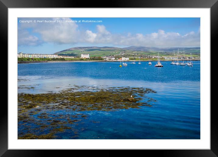 Seascape at Port St Mary on Isle of Man Coast Framed Mounted Print by Pearl Bucknall