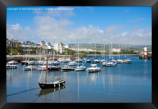 Port St Mary Harbour Isle of Man Framed Print by Pearl Bucknall