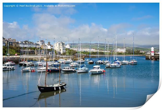 Port St Mary Harbour Isle of Man Print by Pearl Bucknall