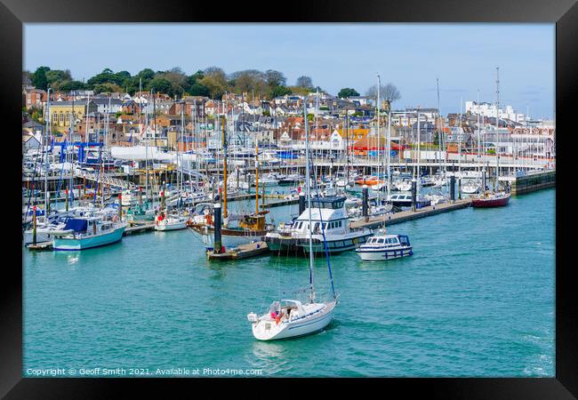 Marina at East Cowes IoW Framed Print by Geoff Smith