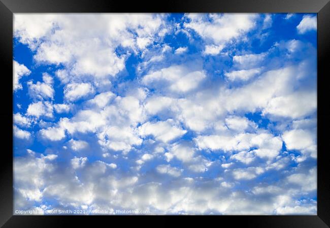Fluffy White Clouds Framed Print by Geoff Smith