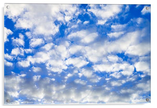 Fluffy White Clouds Acrylic by Geoff Smith