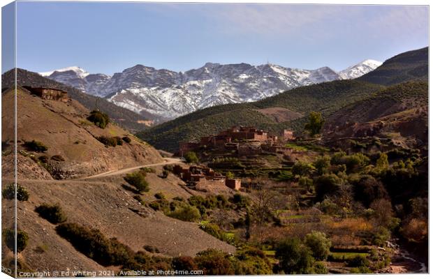 The Atlas Mountains  Canvas Print by Ed Whiting