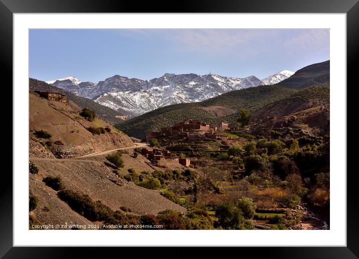 The Atlas Mountains  Framed Mounted Print by Ed Whiting