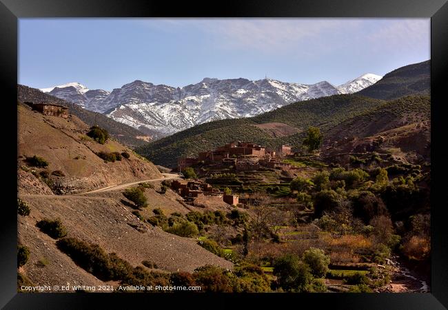 The Atlas Mountains  Framed Print by Ed Whiting