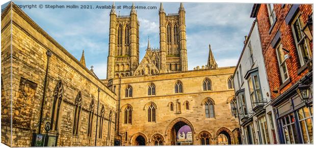 Lincoln Cathedral Canvas Print by Stephen Hollin