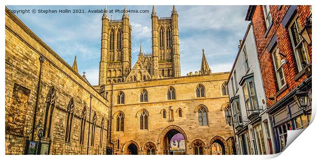 Lincoln Cathedral Print by Stephen Hollin