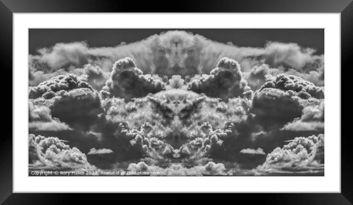 Cloud mirror Framed Mounted Print by Rory Hailes