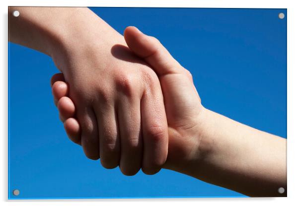 handshake Acrylic by Kevin Britland