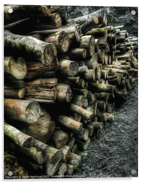Log pile Acrylic by Sarah Paddison