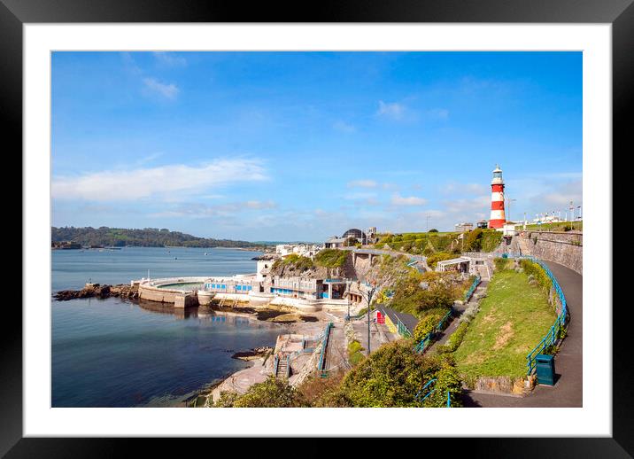 plymouth seafront Framed Mounted Print by Kevin Britland