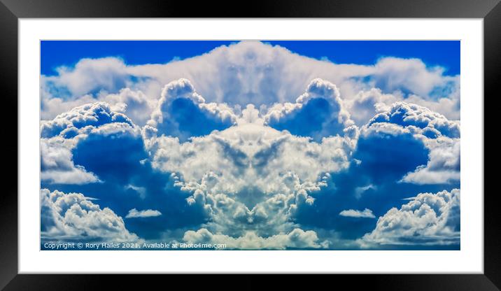 Mirrored fluffy cloud Framed Mounted Print by Rory Hailes