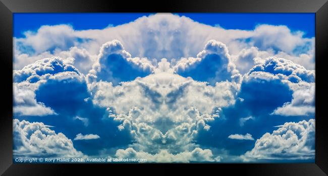 Mirrored fluffy cloud Framed Print by Rory Hailes