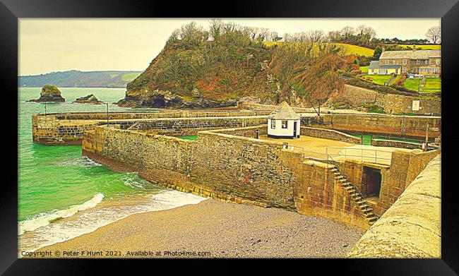 Charlestown Harbour And Beach Framed Print by Peter F Hunt
