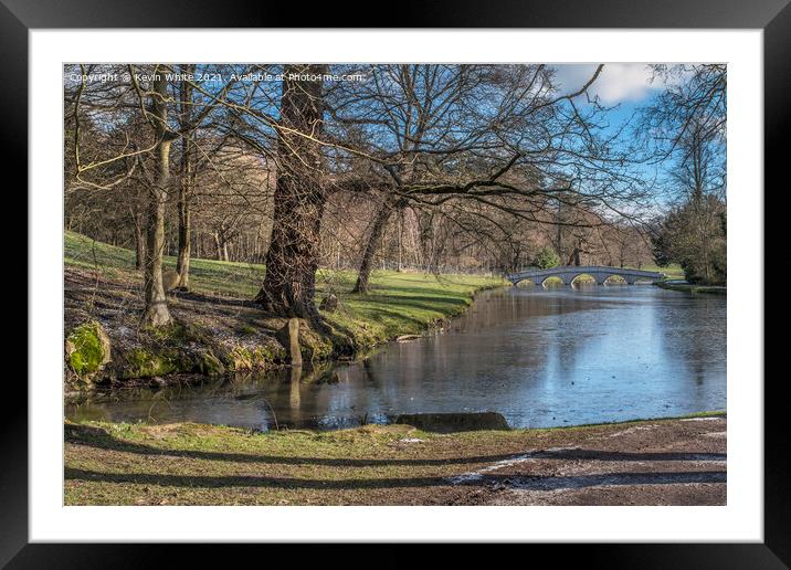 cold morning at Painshill Cobham Framed Mounted Print by Kevin White