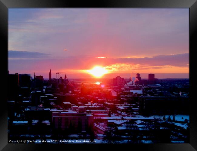Sunset over Ottawa Framed Print by Stephanie Moore