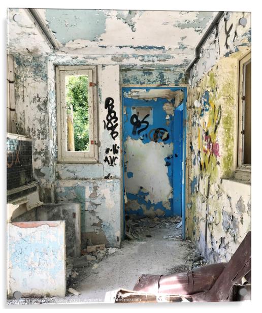 Abandoned war building, Ile de Re France Acrylic by suzie Attaway