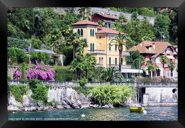 Cannero Riviera Lake Maggiore Italy Framed Print by Jim Key