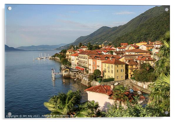 Cannero Riviera Lake Maggiore Italy Acrylic by Jim Key