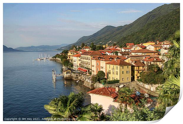 Cannero Riviera Lake Maggiore Italy Print by Jim Key