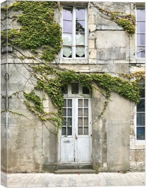 French town house, Ile De Re, France Canvas Print by suzie Attaway