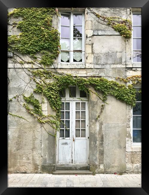 French town house, Ile De Re, France Framed Print by suzie Attaway