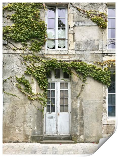 French town house, Ile De Re, France Print by suzie Attaway