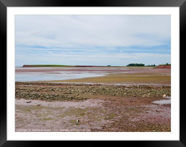 Beach at low tide Framed Mounted Print by Stephanie Moore