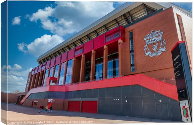 Liverpool FC Main Stand  Canvas Print by Phil Longfoot