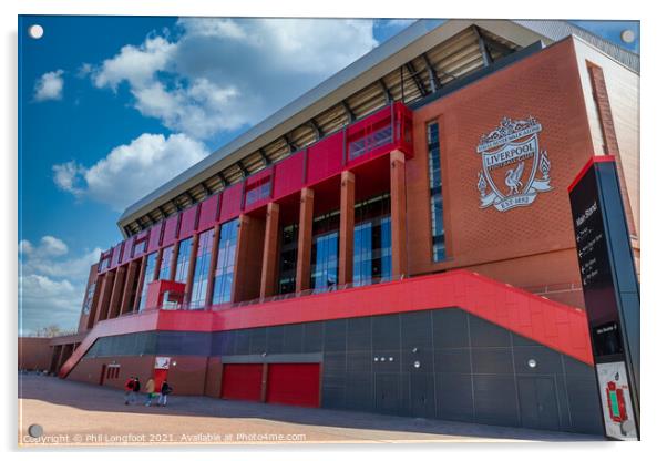 Liverpool FC Main Stand  Acrylic by Phil Longfoot