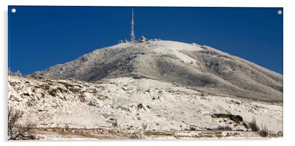 The legendary mountain Mashuk. Acrylic by Mikhail Pogosov