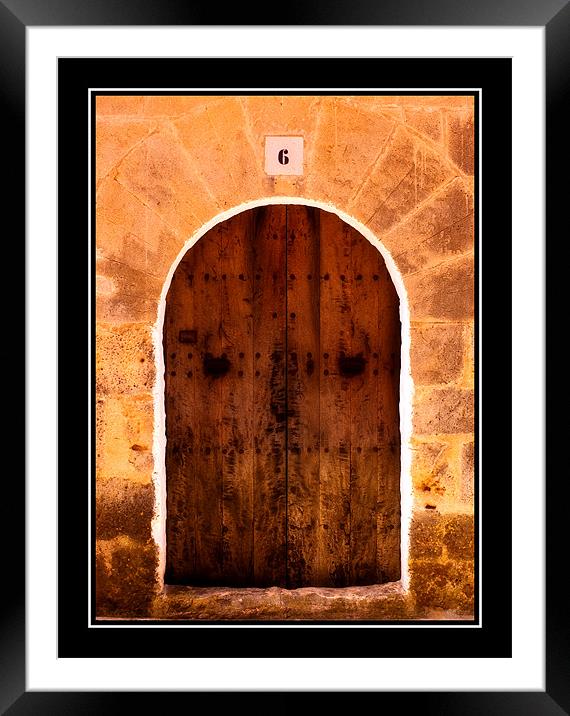Old Doorway Mallorca Framed Mounted Print by Simon Litchfield