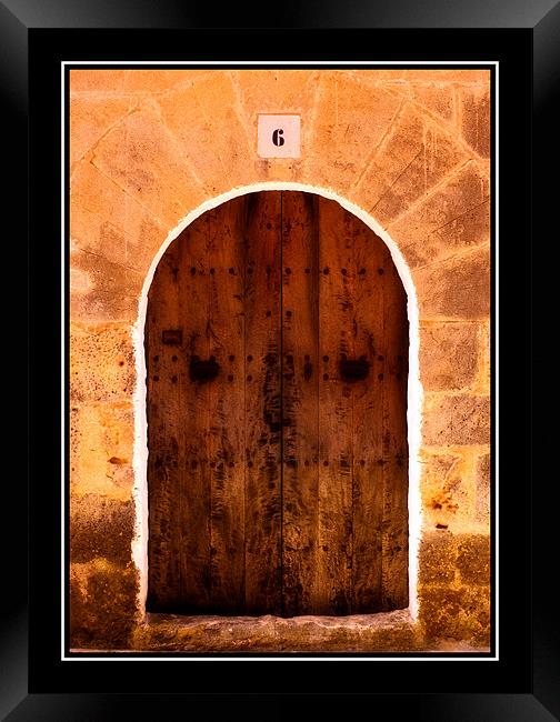 Old Doorway Mallorca Framed Print by Simon Litchfield