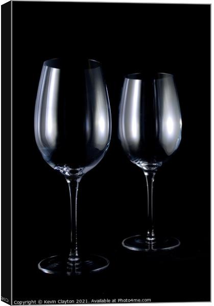 Wine Glasses Canvas Print by Kevin Clayton