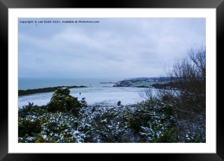 Hastings East Hill in the Snow  Framed Mounted Print by Lee Sulsh