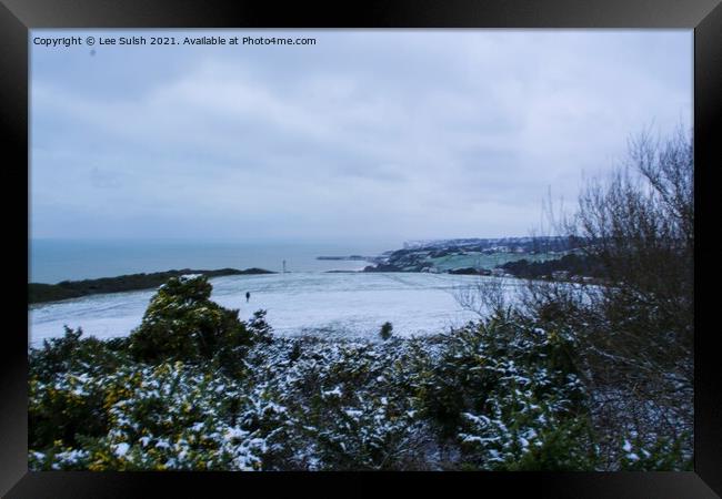 Hastings East Hill in the Snow  Framed Print by Lee Sulsh