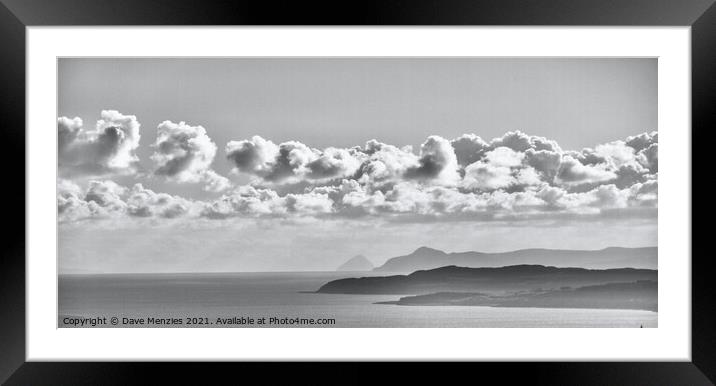 Islands and Clouds Framed Mounted Print by Dave Menzies