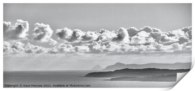 Islands and Clouds Print by Dave Menzies