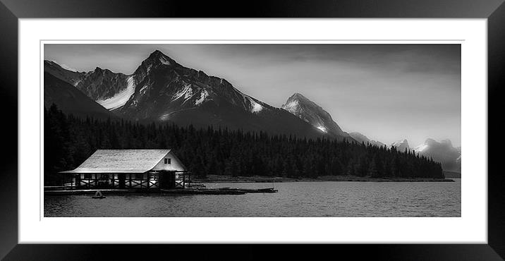 Maligne Lake in Jasper National Park Canada Framed Mounted Print by Peter Blunn