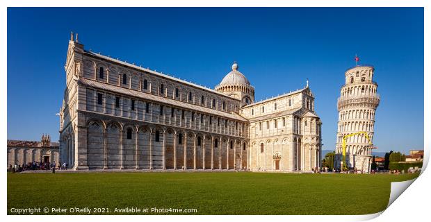 The Cathedral and Leaning Tower, Pisa Print by Peter O'Reilly