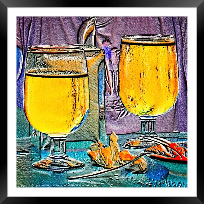 Cheers to the Island Framed Mounted Print by Deanne Flouton