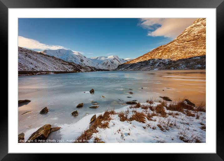 Llyn Ogwen, Snowdonia National Park Framed Mounted Print by Peter O'Reilly