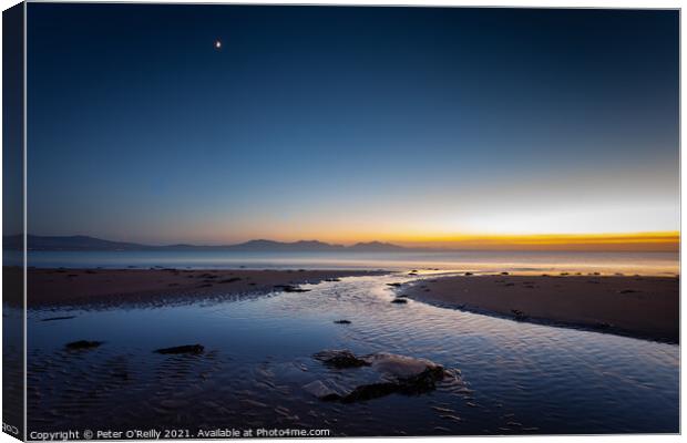 Sunset, Cardigan Bay Canvas Print by Peter O'Reilly