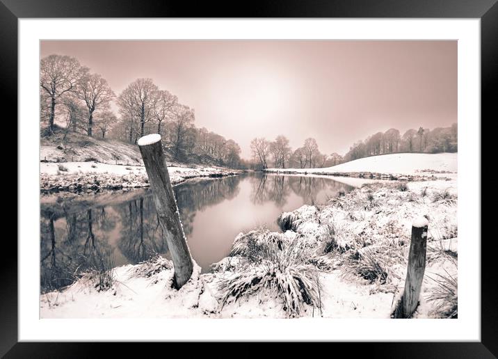 Lake District Snow Framed Mounted Print by David Neighbour