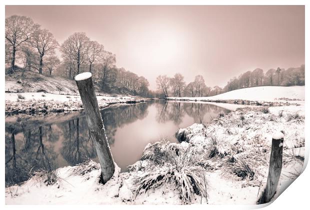 Lake District Snow Print by David Neighbour