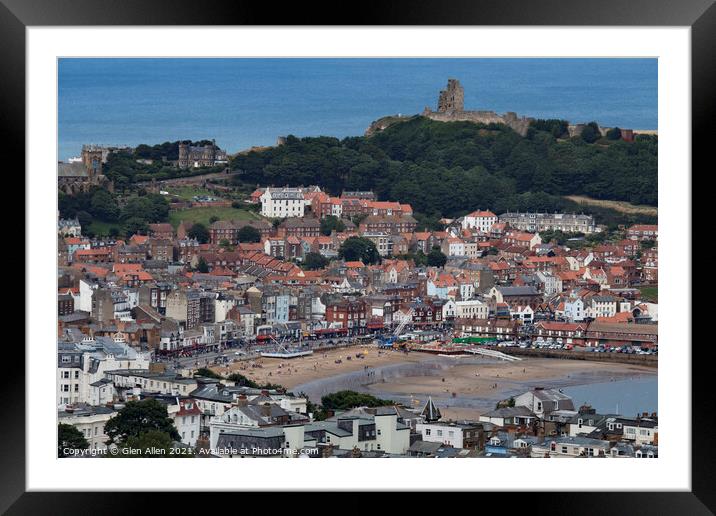 Scarborough South Bay from Olivers Mount Framed Mounted Print by Glen Allen
