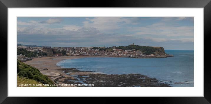 Scarborough South Bay Panoramic Framed Mounted Print by Glen Allen